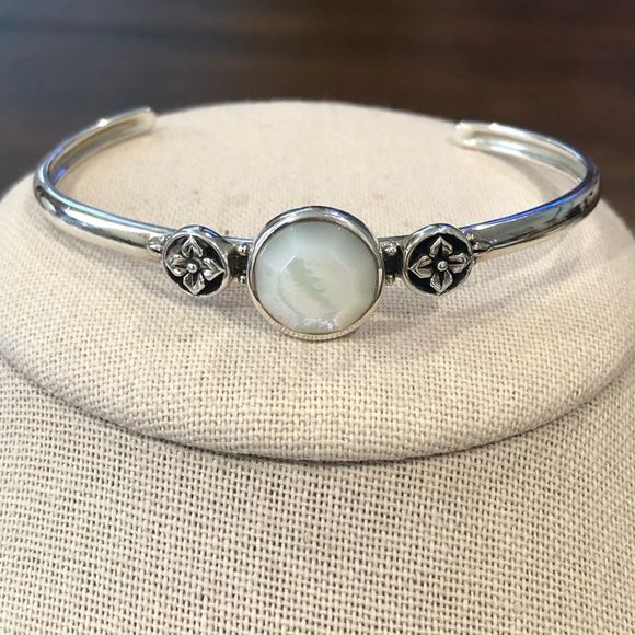 BARSE Sterling Silver Mother of Pearl Cuff Bracelet